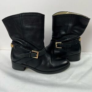 Ted Baker London Black Leather Buckle Boots Women’s Size 6